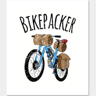 Bikepacker Vintage Bikepacking Travel Camping Posters and Art